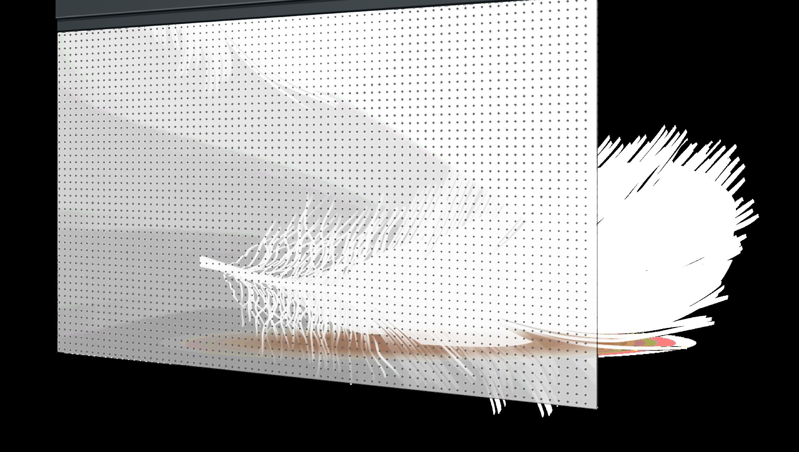 Poster LED transparent en vitrine de boutique